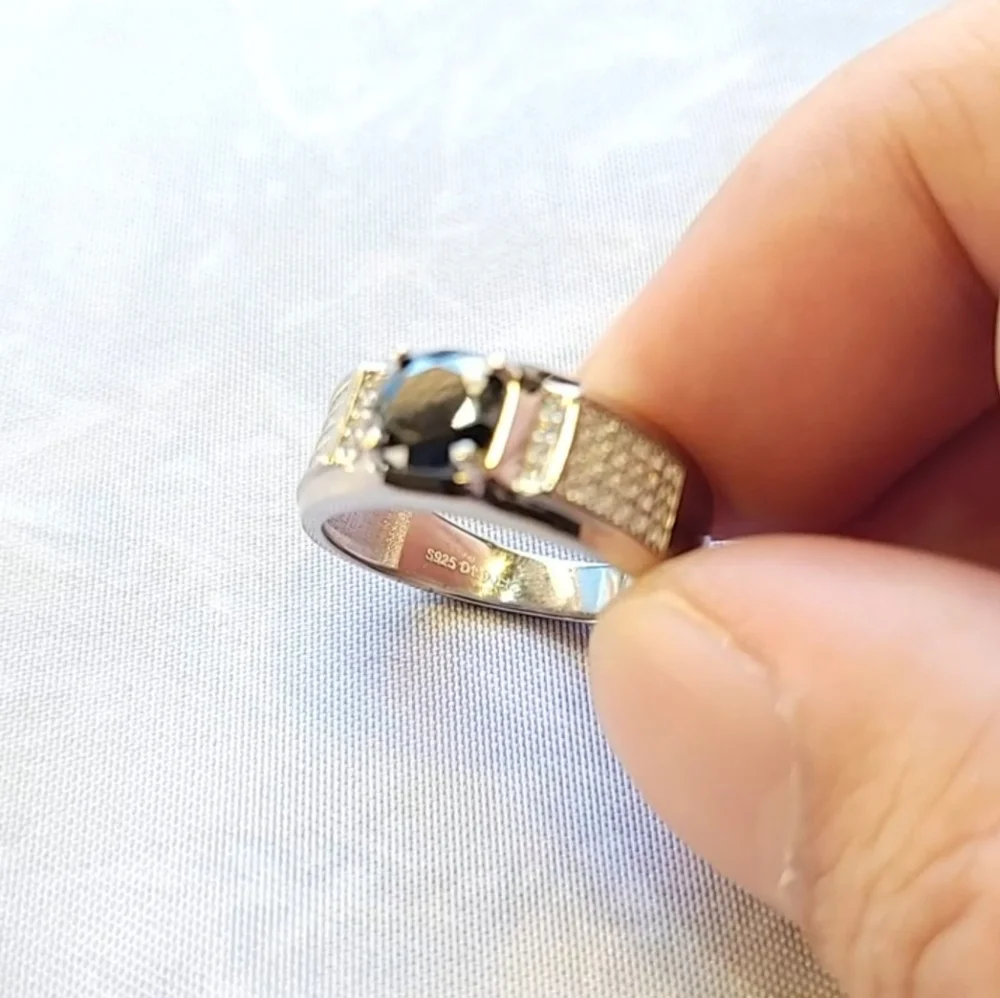 Moissanite Man Ring